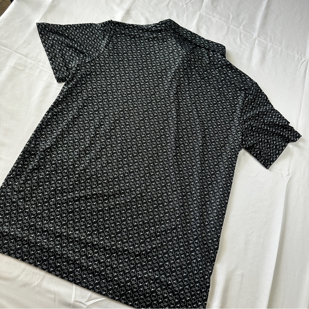 Men’s Pins & Aces Golf Performance Polo Size L Black Spade Pattern - (365) - Picture 4 of 4